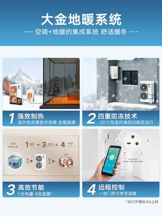 DAIKIN/大金家用中央空調(diào) 空調(diào)+新風(fēng)/地暖組合套裝 空氣解決方案