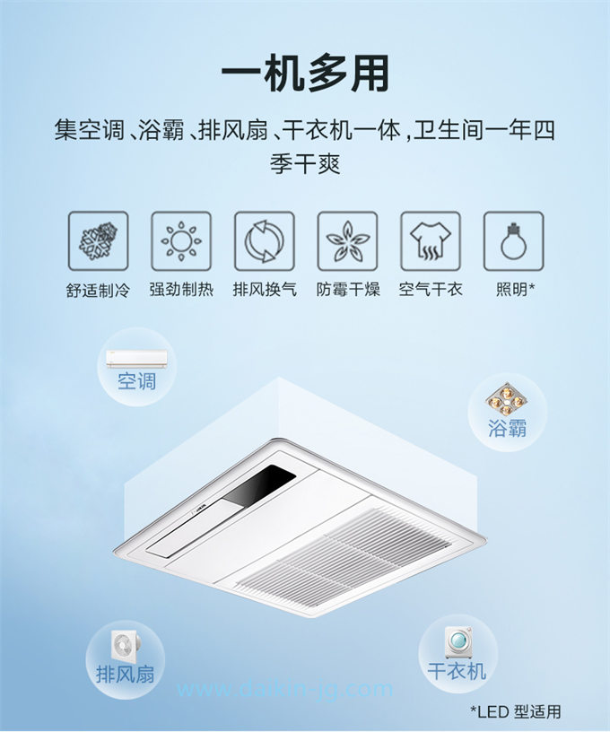 DAIKIN/大金衛(wèi)浴專用空調(diào)嵌入式衛(wèi)生間空調(diào) 中央空調(diào)家用室內(nèi)機(jī)(圖2)