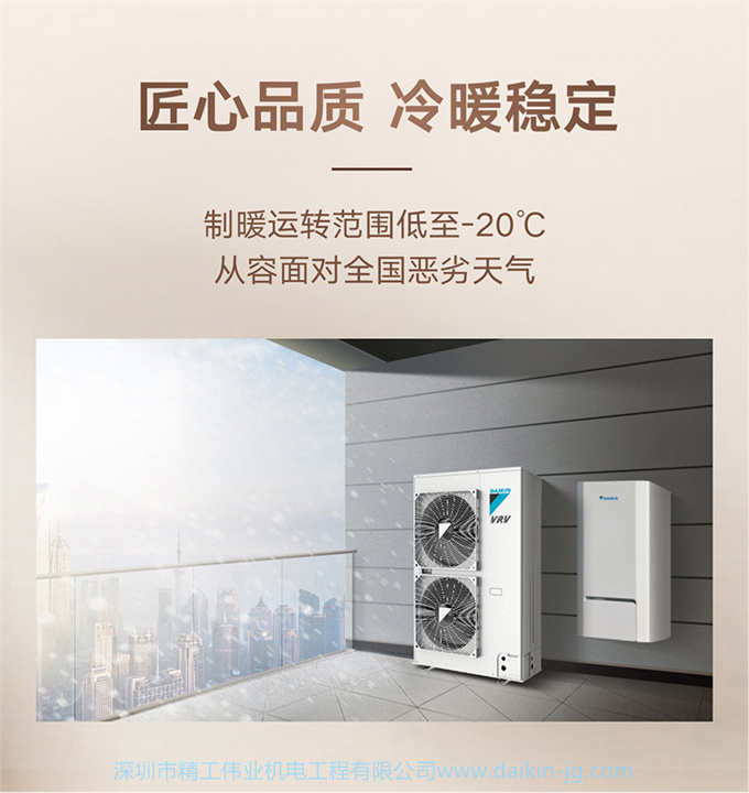 DAIKIN/大金中央空調(diào)家用5匹一拖三變頻多聯(lián)機采暖地暖空調(diào)VRV-U(圖8)