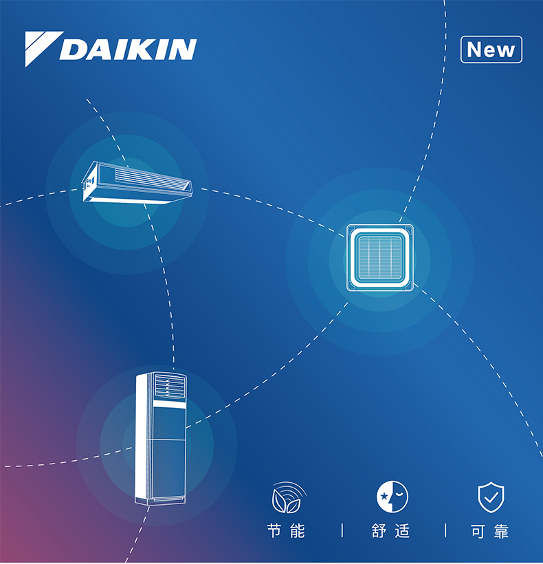 DAIKIN大金 SkyAir變頻RXQ系列(新國標）商用柜式冷暖空調(diào)經(jīng)典型(圖1)